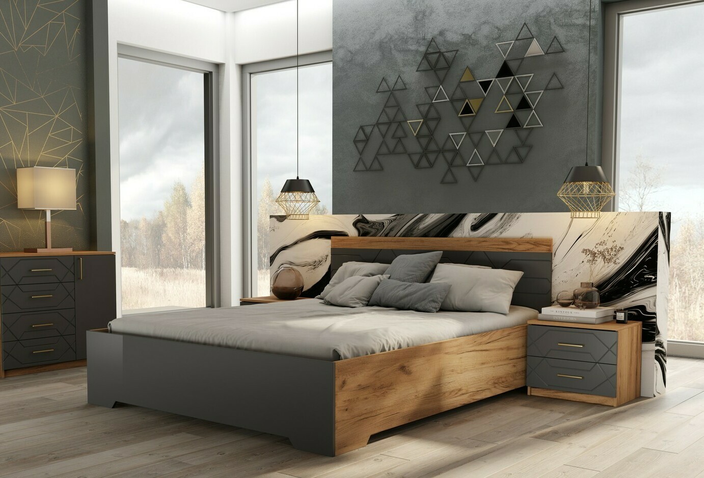 Спальня, современный стиль мебель на заказ Карл Готлиб