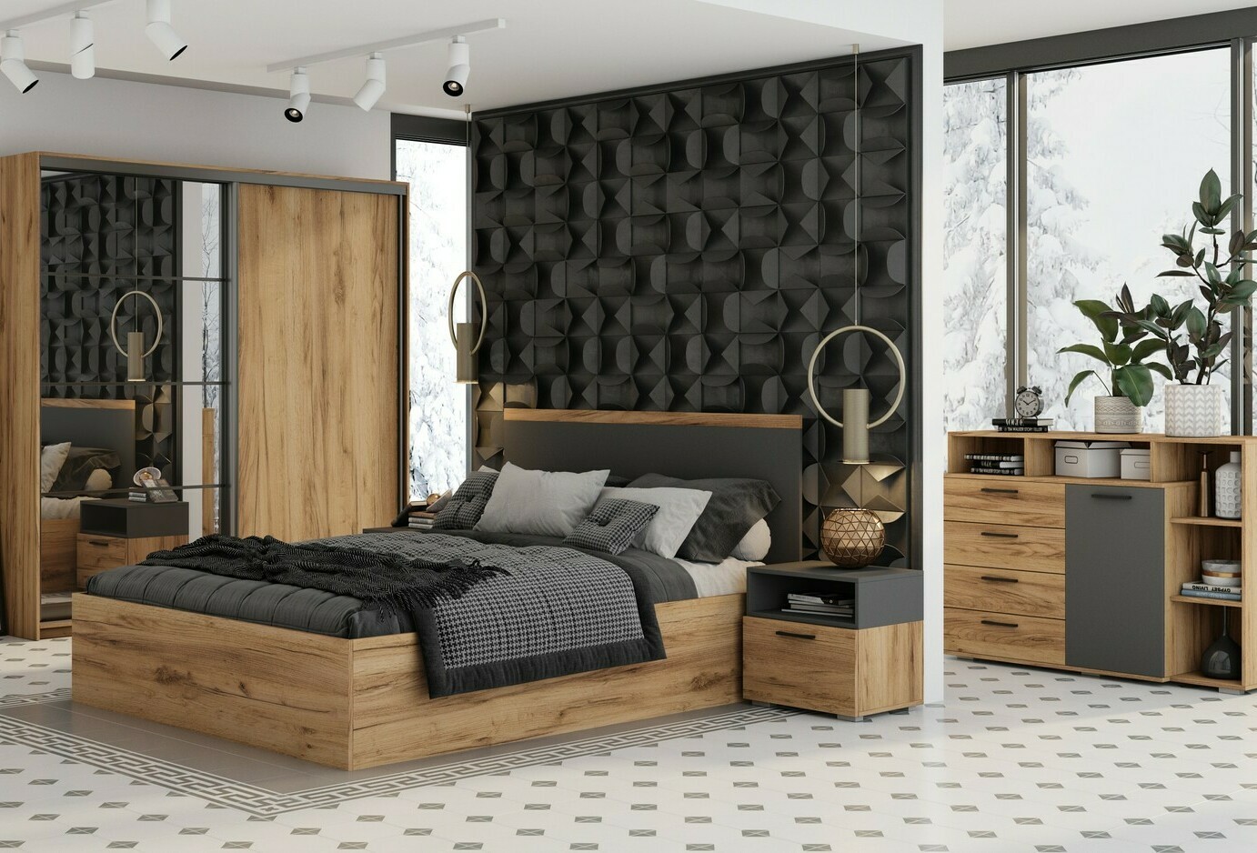 Спальня современный интерьер мебель на заказ Карл Готлиб